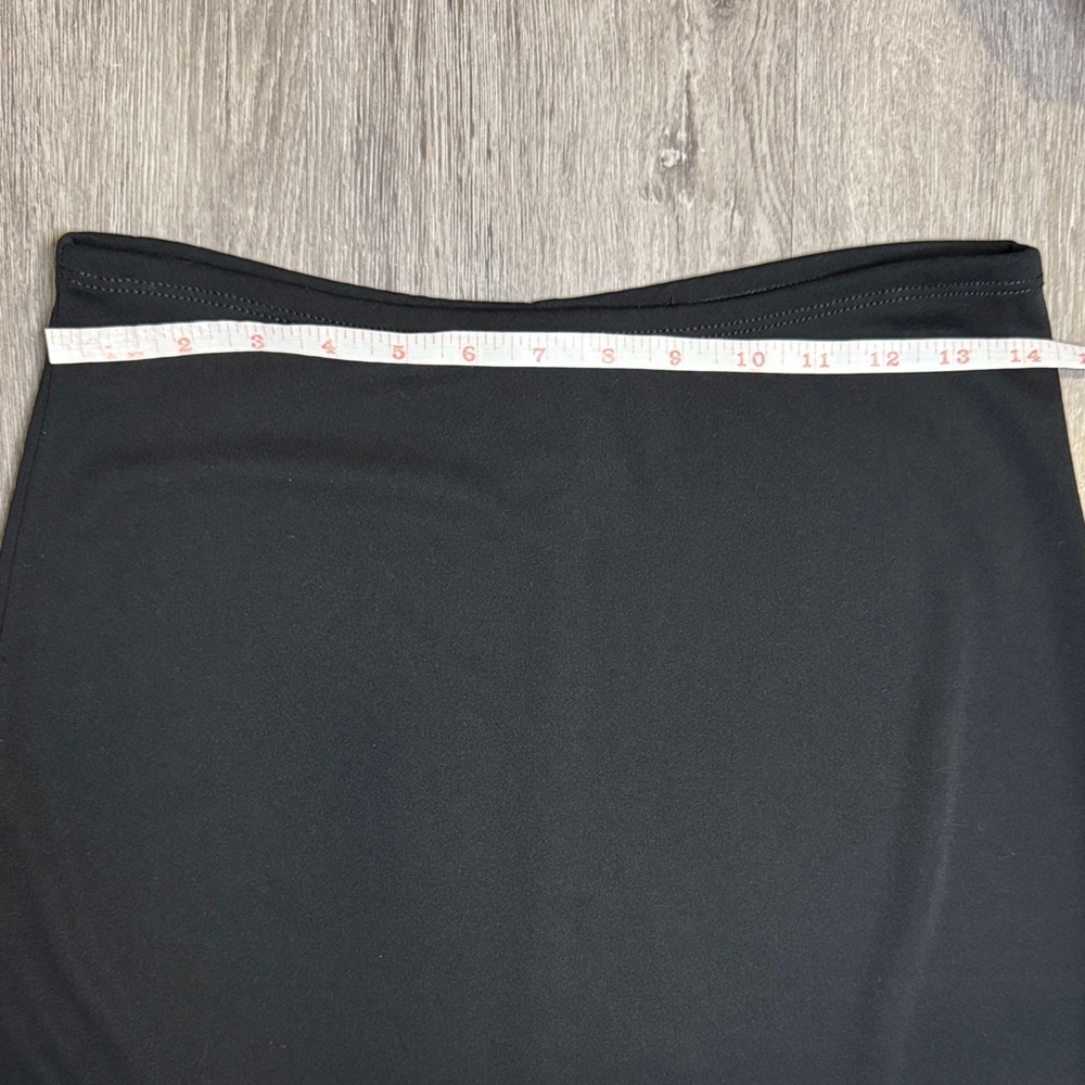 BCBG Y2K Black Skirt with Embroidered Hem - Picture 9 of 11